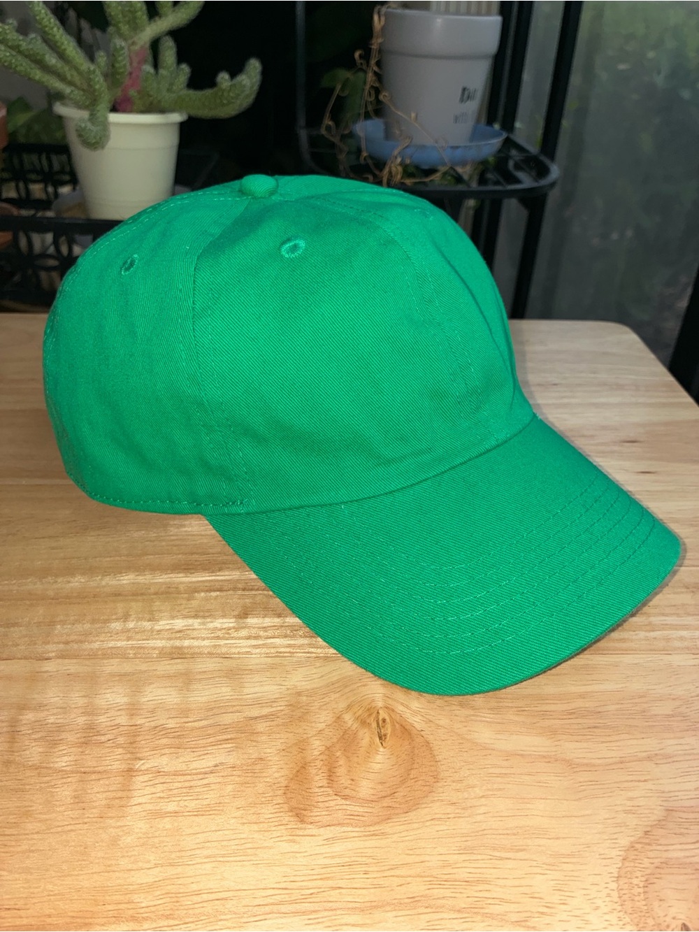 Newhattan Bright Green Blank Baseball Cap - Adjustable Cotton Dad Hat OSFA